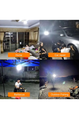 Vkemall Usb Şarjlı Led Ampul - 300w Taşınabilir Aydınlatma, 3 Renk Modu, Acil Durum Işığı