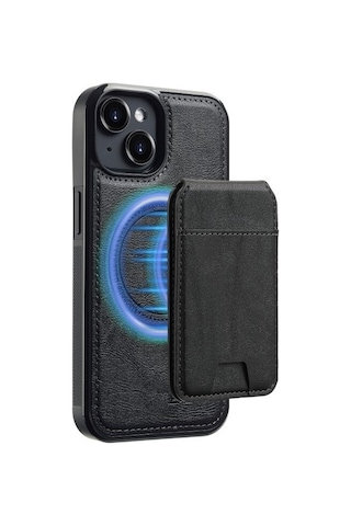 Teleplus Apple Uyumlu iPhone 13 Kılıf Capella L3 Serisi Mıknatıslı Kartlıklı 2-1 Kapak