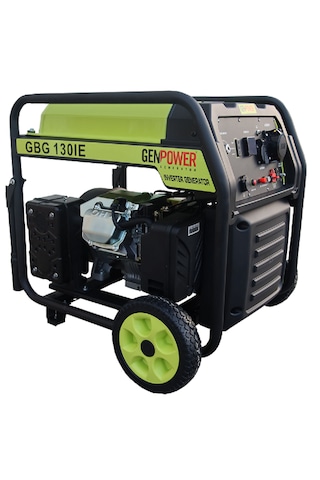 Genpower Gbg 130 Ie Oto Model 13 Kva, Benzinli, Otomatik Transfer Panolu, Tekerlekli, Monofaze 220 Volt Inverter Portatif Jeneratör