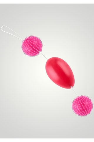 xShopum 3\'lü Pütürlü Masajlı Kegel Ve Zevk Topları
