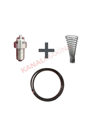 Kanal Makina Kanal Açma Seti 16 Mm Yay + Matkap Ucu + 1 Adet Başlık