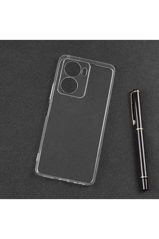 Vivo Y16 Kılıf Zore Süper Silikon Kapak Renksiz