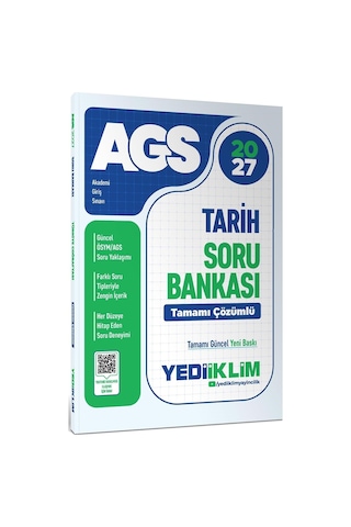 Yediiklim Yayınları 2027 Meb Ags Tarih Tamamı Çözümlü Soru Bankası