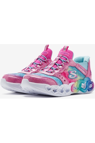 Skechers İnfinite Heart Lights Büyük Kız Çocuk Pembe Işıklı Spor Ayakkabı 303755l Pkmt Pembe