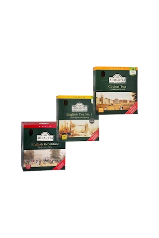 Ahmad Tea Avantaj Paketi 3 Lü English Breakfast + No.1 + Ceylon 100 Lü Poşet Çay