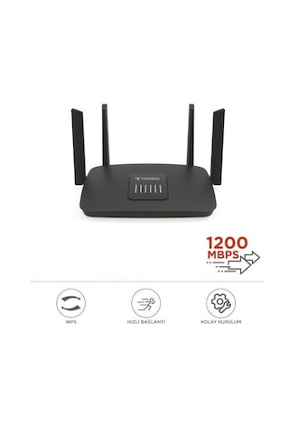 Torima AC06 2.4GHz - 5GHz 1200 Mbps Çift Bant Kablosuz Wifi Router