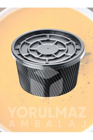 16 Oz Pp Çorba Kasesi Kapaklı 25 Adet Sızdırmaz & Dayanıklı Kullan At Set Siyah
