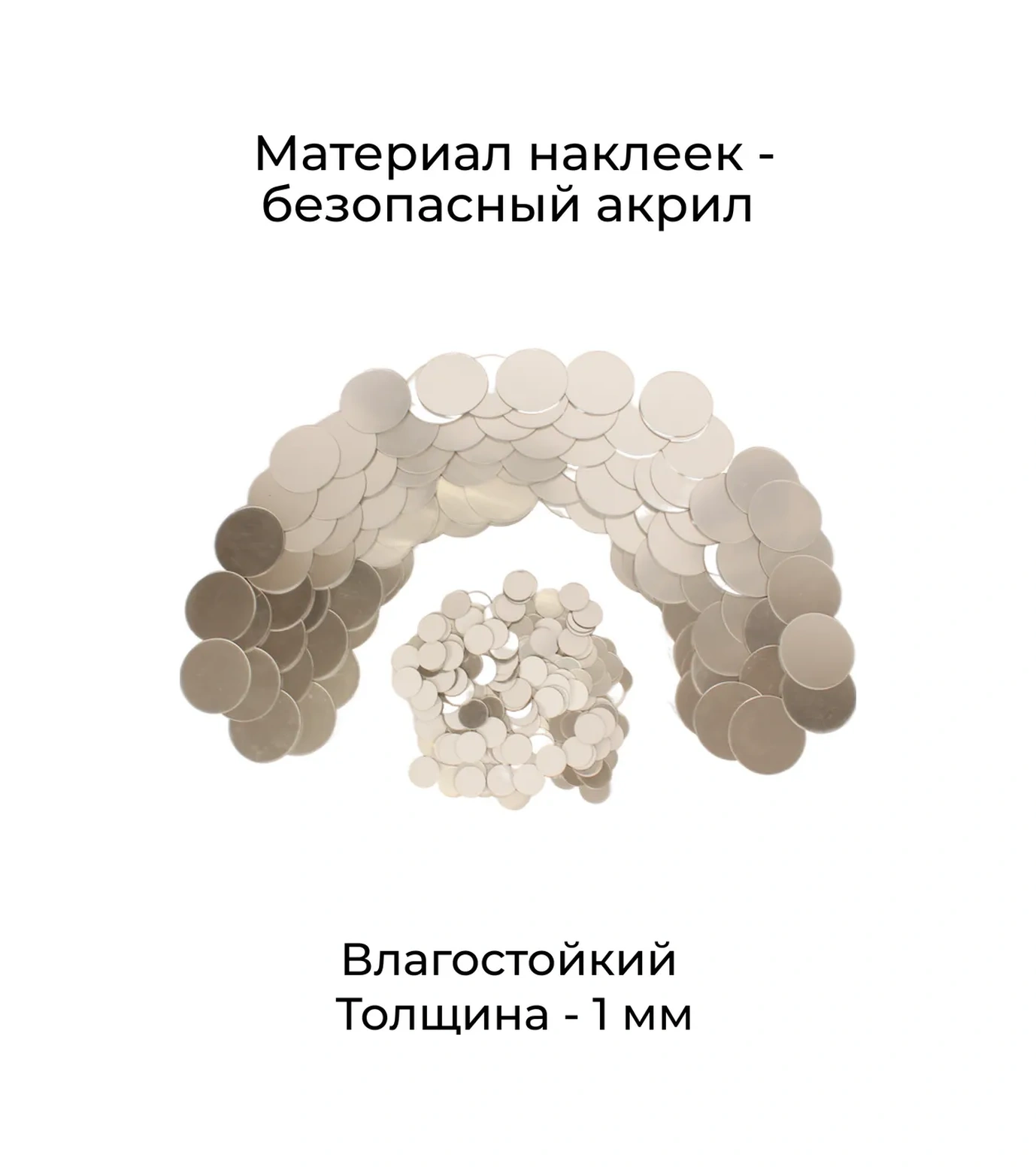 Dommarket Ayna Duvar Dekorasyonu Daireler 300 Adet 409917130 Gri