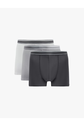 Koton Normal Bel Pamuklu 3'lü Boxer Seti Gri 7wlm90005mk