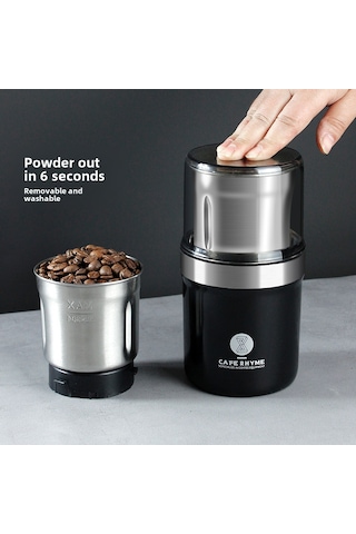 Reedark Evde Kullanım İçin Taşınabilir Şarjlı Elektrikli Kahve Değirmeni - Paslanmaz Çelik Gövde, Eşit Değirme Fonksiyonu Klasik Model - Küllük Çıkarılamaz Diğer