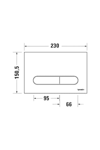 Duravit Beta 100 Kumanda Paneli, Beyaz, Wd5009011000 Gri