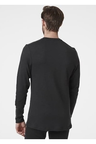 Helly Hansen Lifa Merino Midweight Crew Erkek Sweat İçlik Üst Siyah Hha.49364-990 001
