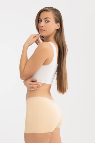 Arma Yıldız Basic Lazer Kesim Dikişsiz Kadın Boxer Külot 3'lü Paket Ten Ten