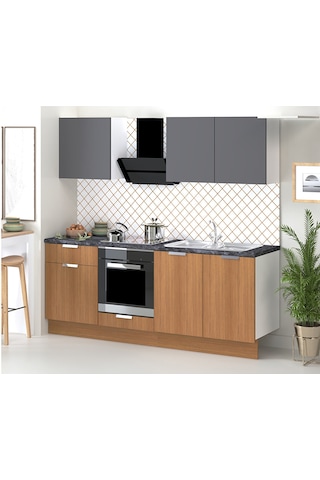 Fly 220 Cm Teak Ank Mutfak Antrasit