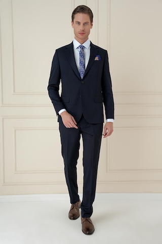 Efor Slim Fit Çift Yırtmaç Mono Yaka Klasik Lacivert Takım Elbise Tk 912 Lacivert