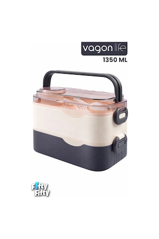 1350 Ml Paslanmaz Çelik Bento Lunch Box İki Kat Üç Bölme Yeni Nesil Sefer Tası-1350ml-101102s Lacivert