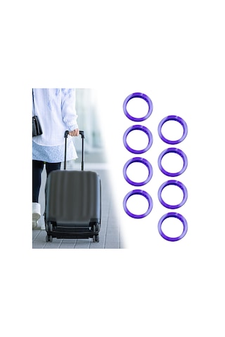 Homyl 8 Adet Bagaj Jant Kapakları Çizikleri Önler Bavul Mor Mor