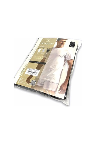 Josejuan 6'lı Erkek Atlet Sıfır Yaka Yarım Kollu Suprem %100pamuk 3304-6'lı Gri Melanj