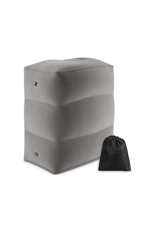 Suofeng Şişme Seyahat Yastığı - Çocuklar İçin Ayarlanabilir Bacak Desteği, Uçak Ve Araba Yolculuklarında Rahatlık Sunar Koyu Gri