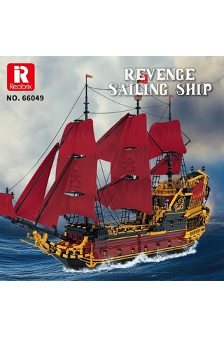 Reobrix 66049 Kraliçe Anne'nin İntikamı Gemi Yaratıcı Yapı Blok Seti Building Blocks Revenge Sailing Ship - 5666 Parça