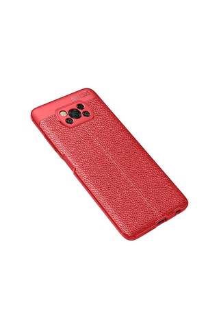Xiaomi Poco X3 Kılıf Zore Niss Deri Desenli Silikon Kılıf (469179379)