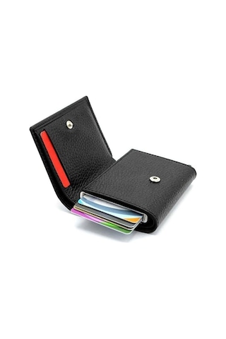 Aquablue Rfid Korumalı Otomatik Mekanizmalı Para Bölmeli Erkek Cüzdan & Kartlık