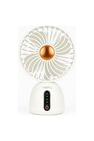 Hepu Hp-f07 Usb Şarjlı Sessiz Masaüstü Mini Fan 360 Ayarlanabilir Gövde