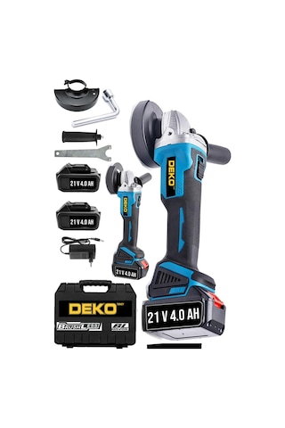 Deko Turkey DAT214Lİ 21V 4 Ah Çift Akülü Metal Kesim Spiral Taşlama Makinesi