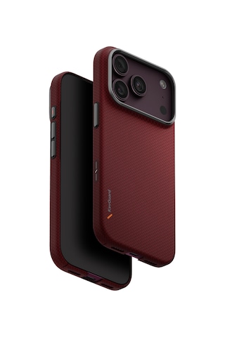 Apple iPhone Uyumlu 17 Pro Max Keva Edge Slim Karbon Kılıf Armaid Fiber Magsafe Özellikli Premium İnce Kapak Mürdüm