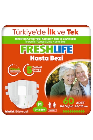 Freshlife Belbantlı Yetişkin Hasta Bezi M 2 x 30'lu