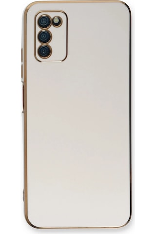 Newface - 190 - Samsung Galaxy Uyumlu A03s Kılıf Volet Silikon - Csmo-tex - - Beyaz