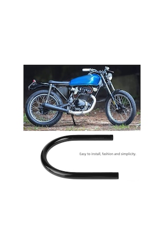 Lemestar Motosiklet Spoiler Montaj Aparatı - Siyah Metal, 210mm Eğri Boru, Rustproof, Kolay Kurulum, Dıy Accessory Diğer