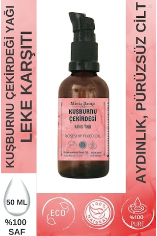 Minia Bahçe Soğuk Sıkım Kuşburnu Çekirdeği Yağı 50 ML Minia Bahçe Soğuk Sıkım Kuşburnu Çekirdeği Yağı 50 ML
