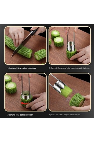 Tongxida 304 Paslanmaz Çelik Meyve Sebze Çekirdek Çıkarıcı, Elma Armut Çekirdek Kaldırıcı, Hafif Dayanıklı Mutfak Aracı