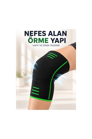 Örme Dizlik Esnek Nefes Alabilen Günlük Spor Diz Desteği - Çok Renkli