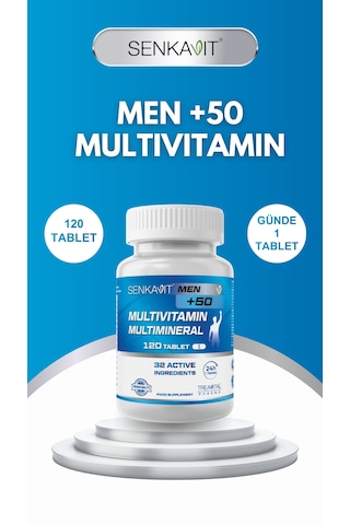 Senkavit Men Erkek Multivitamin Ve Mineral Complex +50 Yaş 120 Tablet
