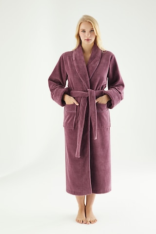 Uzun Şalyaka Triga Bambu Cotton Bayan Bornoz MÜRDÜM