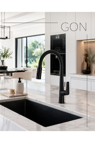 Gon Black Spiralli Arıtma Çıkışlı Evye Bataryası Acar 05.01.391 Çok Renkli