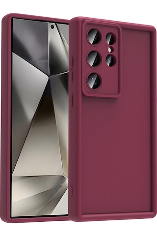 Zore Galaxy Uyumlu S24 Ultra Kılıf Kamera Korumalı Msra Ananas Kapak - Mürdüm Mürdüm