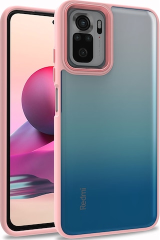 Khayra Redmi Note 10 Kılıf Flora Kapak - Rose Gold Rose Gold