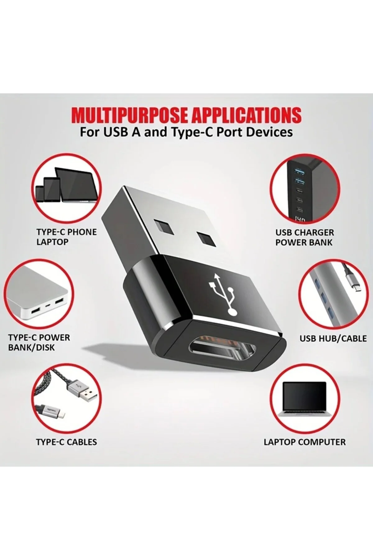 Usb To Type-c Adaptörü Airpods Pro 2, Apple iPhone Uyumlu  15 14 13 12 Max, İpad 10 Air 4 5 Mini S23 Otg Başlık