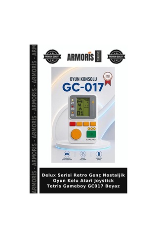 Delux Serisi Retro Genç Nostaljik Oyun Kolu Atari Joystick Tetris Gameboy Gc017 Beyaz