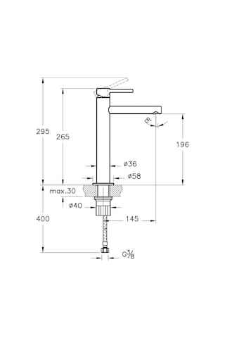 VitrA A42557 Origin Yüksek Lavabo Bataryası Krom