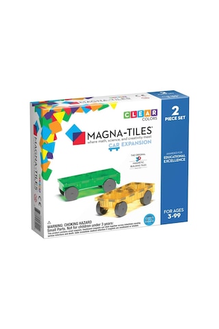Magna-tiles - Arabalar - 2 Parça Expansion Set: Yeşil & Sarı