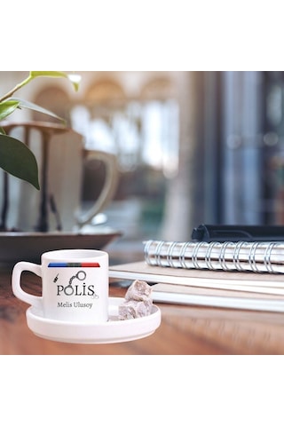 Polislere Özel Türk Kahve Fincanı Ve Altı