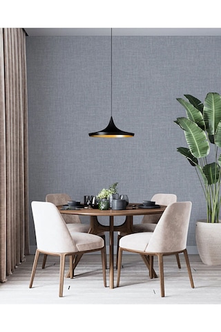 Adawall Muse Koleksiyonu- 25104-5 Gri Keten Efektli Modern Duvar Kağıdı 1.06x15.6m, 16.5m²