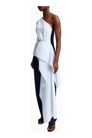 16arlington 16arlıngton Iolanda Top Asimetrik Poplin Bluz Beyaz