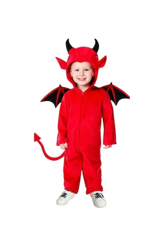 Jl Çocuklar Kırmızı Şeytan Şeytan Evil Yarasa Vampir Elbise