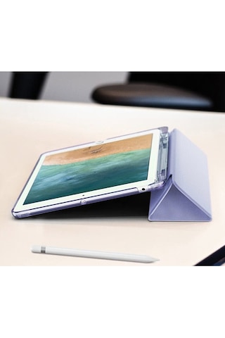 Xiaomi Uyumlu Mi Pad 5 / Mi Pad 5 Pro Kılıf Kalem Bölmeli Silikon Smart Cover Tablet Kılıfı