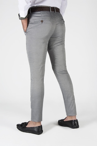 Terapi Men Erkek Gri Slim Fit Italyan Kesim Keten Pantolon Gri